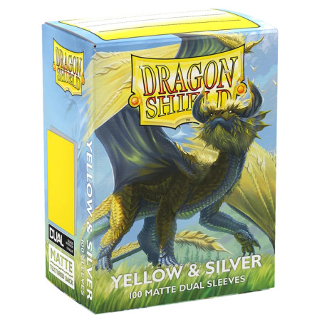 Sleeves DS Dual Matte - Yellow & Silver (x100)