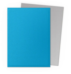 Sleeves DS Dual Matte - Sky Blue & Silver (x100