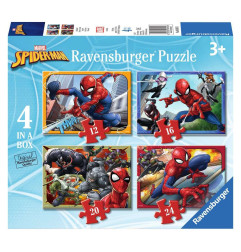 Puzzles 4 en 1 - Spiderman - La Force en Action