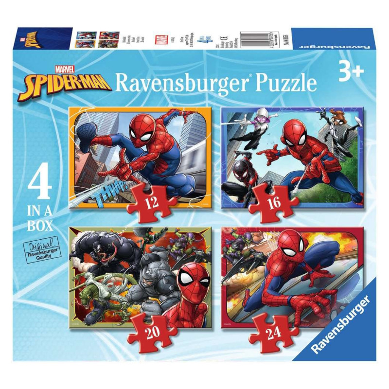Puzzles 4 en 1 - Spiderman - La Force en Action Puzzles 4 en 1 - Spiderman - La Force en Action