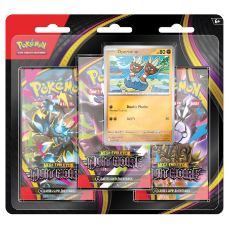 Pokémon ME05 : Coffret 3 Boosters "Nuit Noire"