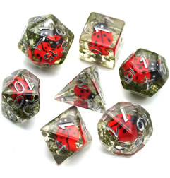 Série de 7 dés RPG Coccinelle