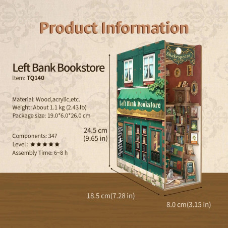 Book Nook - Librairie de la rive gauche (347pcs + LEDs)