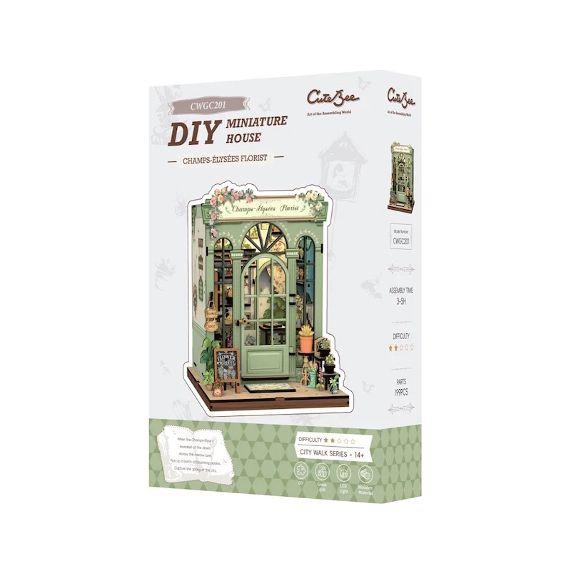 Book Nook - Fleuriste Champs-Elysées (199pcs + LEDs) Book Nook - Fleuriste Champs-Elysées (199pcs + LEDs)